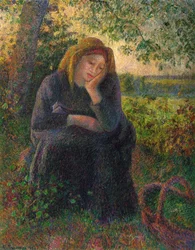 A Pensive Peasant Girl